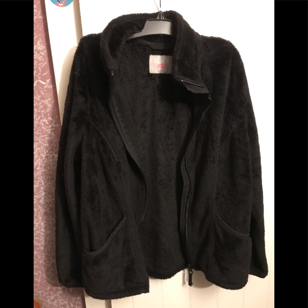 Girls plush zip-up